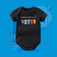 Baby clothes jumper baby kids short band BURGERKILL MONSTER punk rock metal logo writing age 0 1 2 3