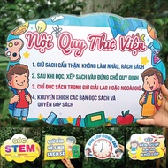 Commands to decorate elementary school classrooms with many designs, reminder stickers for students 