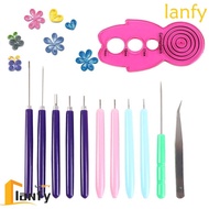 LANFY 12PCS Quilling Needle Kit, Multi Size Quilling Slotted Pen Paper Quilling Tools, Paper Strips 
