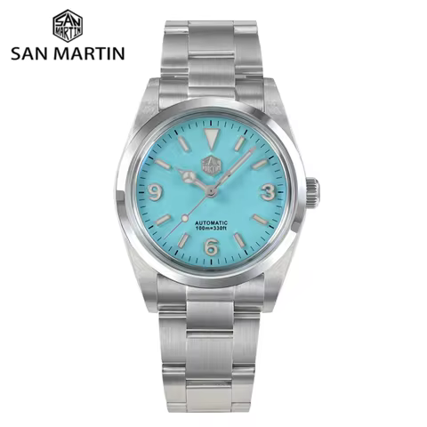San Martin Watch Automactic Mechanical Waterproof Watches For Men Luxury 36mm Explore Sport Luminous