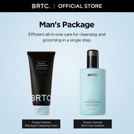BRTC Power Homme Shaving & Cleansing Foam 150ml + BRTC Power Homme All-in-One Solution 200ml