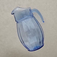 二手 厚實藍色單柄強化玻璃水瓶水壺雞尾酒分酒壺