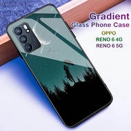 OPPO RENO 6 4G / 5G - SoftCase Glass Kaca - Sunset [ A52 ] - Full Cover - Pelindung Handphone - Casing Hp - Case Hp Oppo Reno 6 4G / 5G - Bisa Bayar Di Tempat - COD!!