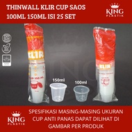 Thinwall Clear Cup 100mL 150ML/Sauce Cup Container/Saos Samba/Sauce Container 100mL 150ML Clear bran