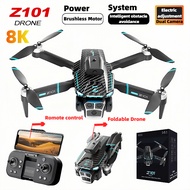 [Ready Stock]Z101 Drone with Dual Camera 8k HD Obstacle Avoidance FPV Dron Foldable RC Quadcopter Ha