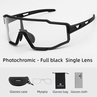 ROCKBROS Cycling Glasses Men Women Mountain Bike Polarized Glasses Photochromic Sunglasses Built-in