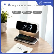 DBM.HOME-Alarm Clock with Wireless Charging and Lights Dimmable Digtial Alarm Clock Charging Station