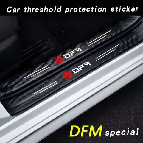 Carbon Fiber Car Sticker Protector Strip Door Sill Welcome pedal Anti Scratch Protection Film for Do