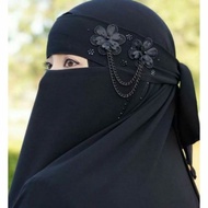 Niqab bandana Bunga asmirandah chiffon silky veil bridal muslim