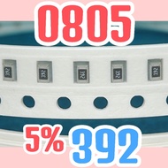 10pcs Chip resistor smd 392 3K9 5% size 2012 0805 3.9kohm 3.9k ohm 3.9kohm 3.9 Kohm 3.9k ohm 3.9 Koh