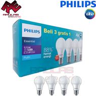 Led Pack Philips Essential 11 Watt - Lampu Led Paket Philips Essential Beli 3 Gratis 1 Cahaya Putih