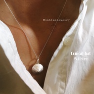 A conical hat 15 mm | cable chain| dây chuyền nón | Silver necklace