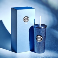 Starbucks Rhinestone Tumbler “ Opulent Rhinestone “ (Aquamarine Rhinestone) Starbucks Tumbler