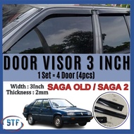 Proton Saga Iswara/Saga LMST/Saga Old Door Visor 3 Air Press Window Acrylic Wind Deflector For Proto