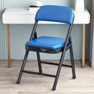 MeeBan เก้าอี้เหล็กพับได้ เบาะหนัง ขนาดเมื่อกาง 45x47x98 cm รับน้ำหนัก 150KG