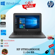 HP STREAMBOOOK 11 G4 EE INTEL CELERON 4GB RAM 64GB SSD