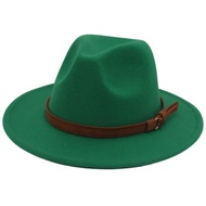 Men's Fedora Hat Men's Universal Solid Color Fedora Hat Women's Wide Brim Jazz Hat