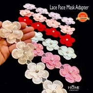 Fabric Lace Face Mask Extender/Face Mask Adapter/Face Mask Connector/Penyangkut Penyambut Topeng Muka