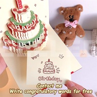Birthday Card 3D Musicial Irradiative Card 3D Greeting Cake Card