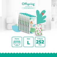 Offspring Premium Fashion Pants Diaper - L (252 Pcs) [Bundle of 7]