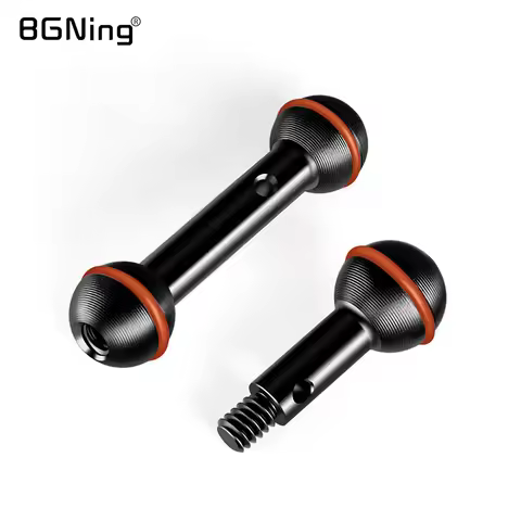 Aluminum Alloy 1/4 Screw Head Double Ball Mount Adapter 25.4mm to 25.4mm / 17mm to 17mm Composite Ex