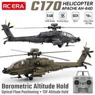 RC ERA 1/48 RC Helicopter 6CH Apache Plane One Key 3D Flight TOF Laser Optical Flow Altitude Hold