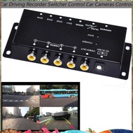 Car 4-Channel Driving Recorder Switcher Control Car Cameras IR Control Switch Combiner Box for 360° 