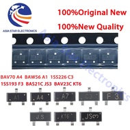 5pcs BAW56 A1 BAV70 A4 BAV99 A7 BAV23C KT6 BAS21C JS3 BAS21 JS 1SS226 C3 1SS193 F3 SOT-23 SMD Switch