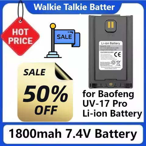Rechargeable UV-17L UV-17 PlusV1 V2 Battery UV-17 Max for Baofeng UV-17 Pro Li-ion Battery DC 7.4V 1