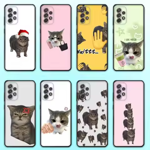 Uia Uia Ethel Cat Phone Case For Samsung S 25,24,23,22,30,21,10,9,Ultra,Plus,Lite,FE,4,5 G Soft Blac
