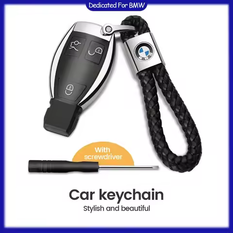 2024 Man Women Leather Rope Keyring Key Chain Ring Car Logo Keychain For BMW E39 E46 E36 E53 E90 E60