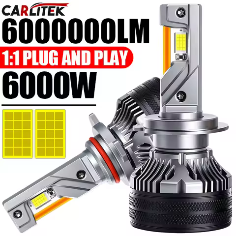 K7C H7 LED 6000W Headlights Canbus H1 H4 H11 9012 HIR2 H8 H9 9005 9006 HB3 HB4 High Power 3 Copper T
