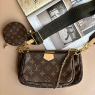 ::LOUIS VUITON:: LV M44813 Multi Pochette Accessoires 綠色織帶五合一麻將包