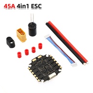 AneegFpv 4in1 45A / 65A ESC BLHeli-S 2-6S Lipo สำหรับโดรนสำหรับแข่ง Fpv ฟรีสไตล์5นิ้ว7นิ้ว10นิ้ว