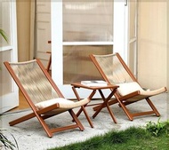 🪑🪑【折疊躺椅】戶外可折疊躺椅 家用 陽台 桌椅 新中式 民宿庭院 藤編休閒椅outdoor folding chair 茶桌椅 套件 戶外摺疊椅