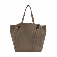 CELINE CABAS PHANTOM 小號大象灰牛皮手提包單肩包 金色五金