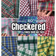 Checkered Fabric Textile Cloth 60” Width