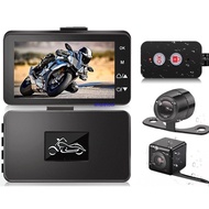 1080P HD DVR Video camera Motorcycle dashboard front + rear camera DVR system 3-inch display