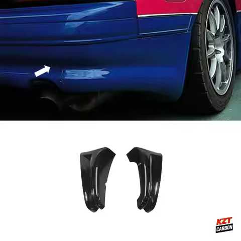 For Mazda RX-7 FC FC3S (85-97) RE Style Fiberglass Rear Bumper Spats Pair