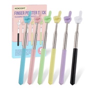 NOKOGMT - 6PCS Finger Pointer Stick for Classroom – Extendable Teacher Pointer Stick and Pointer Fin