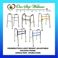 PROMEDICTECH LIGHT WEIGHT ADJUSTABLE WALKING FRAME (SINGLE BAR/DOUBLE BAR)