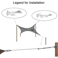 Sun Shade Hardware Kit for Rectangle and Square Sun Shade Sails Installation,5 inch Heavy Duty Anti-