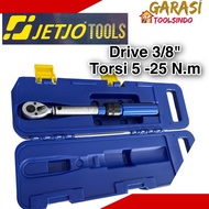 JETJO TOOLS torque wrench 5 - 25 nm 3/8" momen torque wrench socket wrench socket handle torque