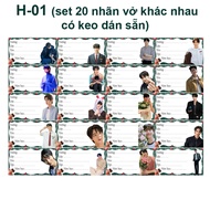 Byeon woo seok notebook labels - Byeon woo seok stickers (many beautiful designs)