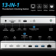 WAVLINK Thunderbolt 4 Docking Station Single 8K Triple 4K Display 13 In 1 Laptop Dock for TBT 4/3 Ma