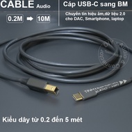 USB-C to USB B cable to plug Laptop Smartphone to DAC Sound card Printer - DIY USB C to USB B cable 