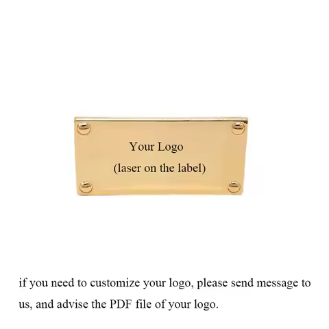 50Pcs 40x20mm/10x38 Metal Bag Label Customize Logo Decorative Tag Buckle for Shoes Purse Handbag DIY