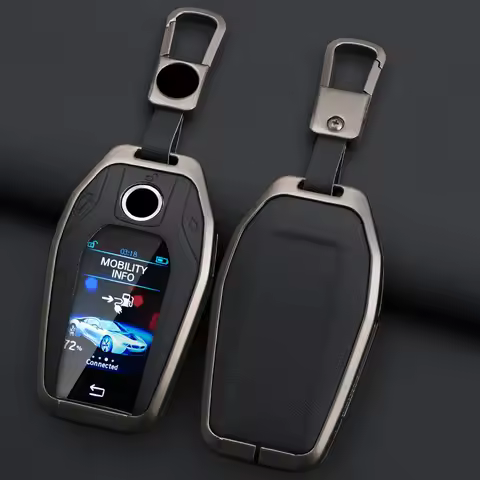 Car LCD Smart Remote Control Key Case For BMW 7 Series 730 740 535L E6 Series X3 X 5 X7 Alloy Leathe