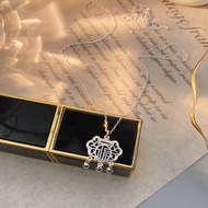 Yes✨S999 pure silver necklace peace lock necklace longevity lock pendant necklace Bestie necklace Ba
