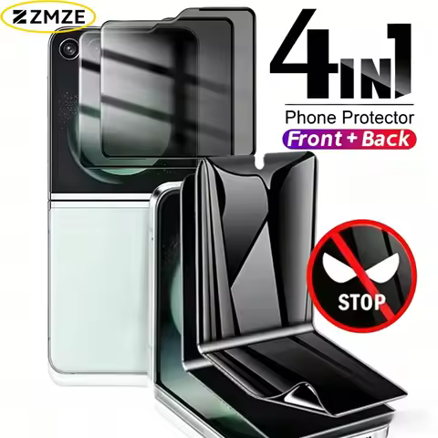 For Samsung Galaxy Z Flip 7 6 5 Anti Peep Screen Protector Tempered Glass Anti-Spy Privacy Hydrogel 